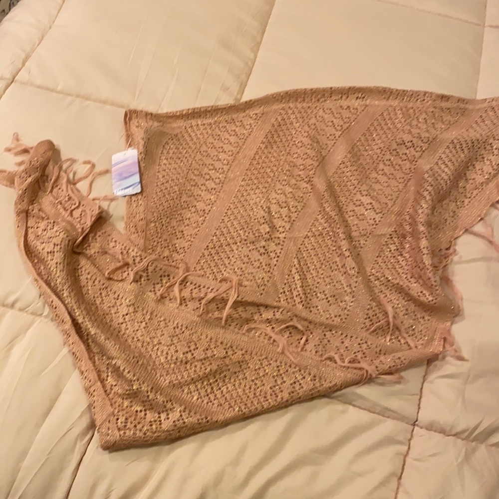 Blush shimmer swimwear coverup one size NWT